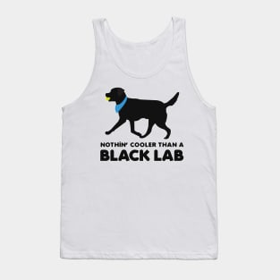 Black Lab Pattern in Red Black Labs with Hearts Dog Patterns Tank Top